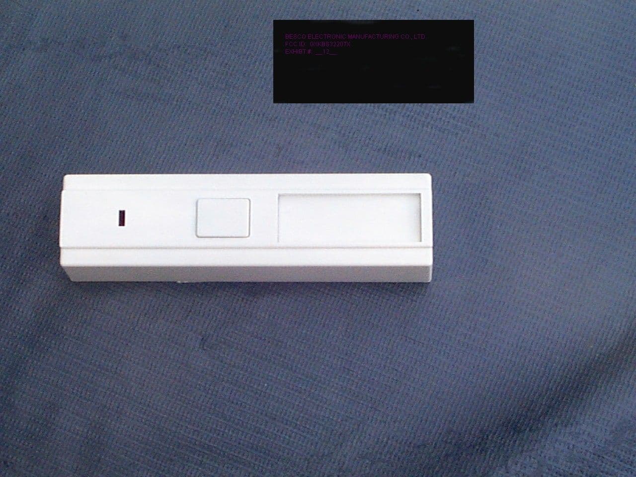 Wireless Doorbell Transmitter - FCC ID GXKBS3220TX - Besco Electronic Manufacturing Co Ltd