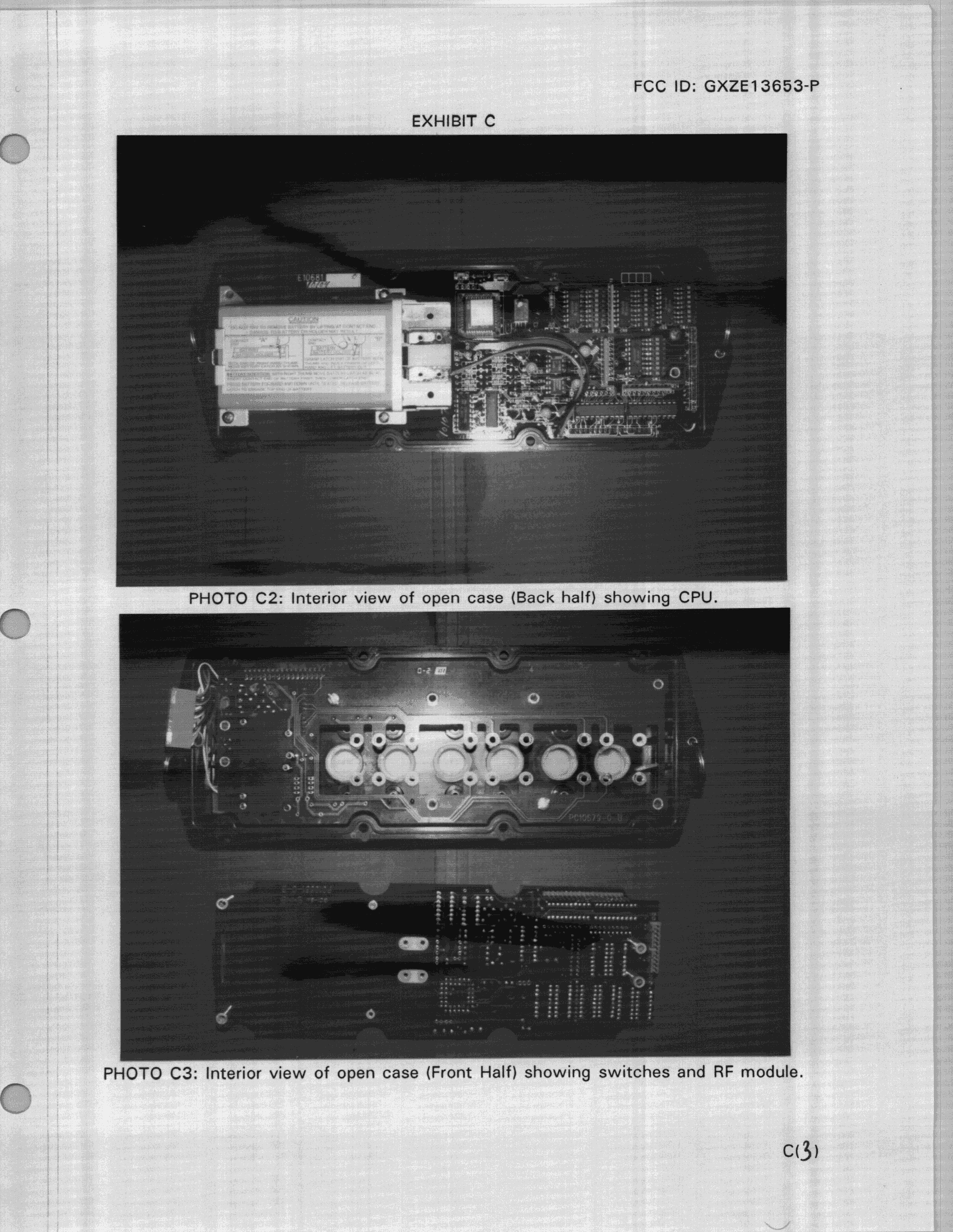 R/C Crane Transmitter - FCC ID GXZE13653-P - Telemotive Industrial Controls