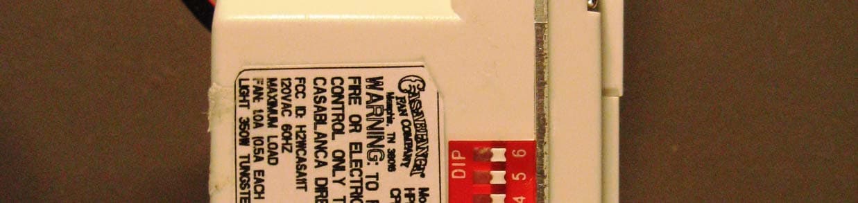 Remote control for ceiling fan - FCC ID H2WCASA11T - Hunter Fan Company