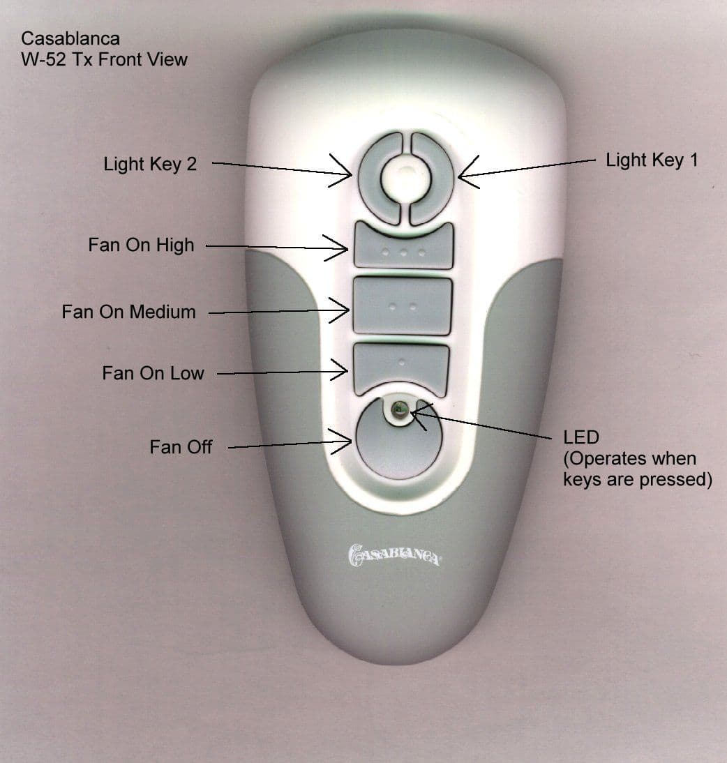Ceiling Fan/Light Remote Control - FCC ID H2WCASA4T - Hunter Fan Company