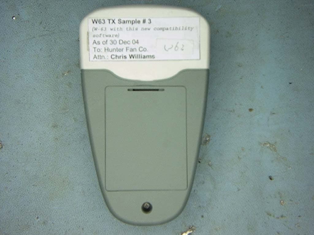Fan and Light Control Transmitter - FCC ID H2WCASA7T - Hunter Fan Company