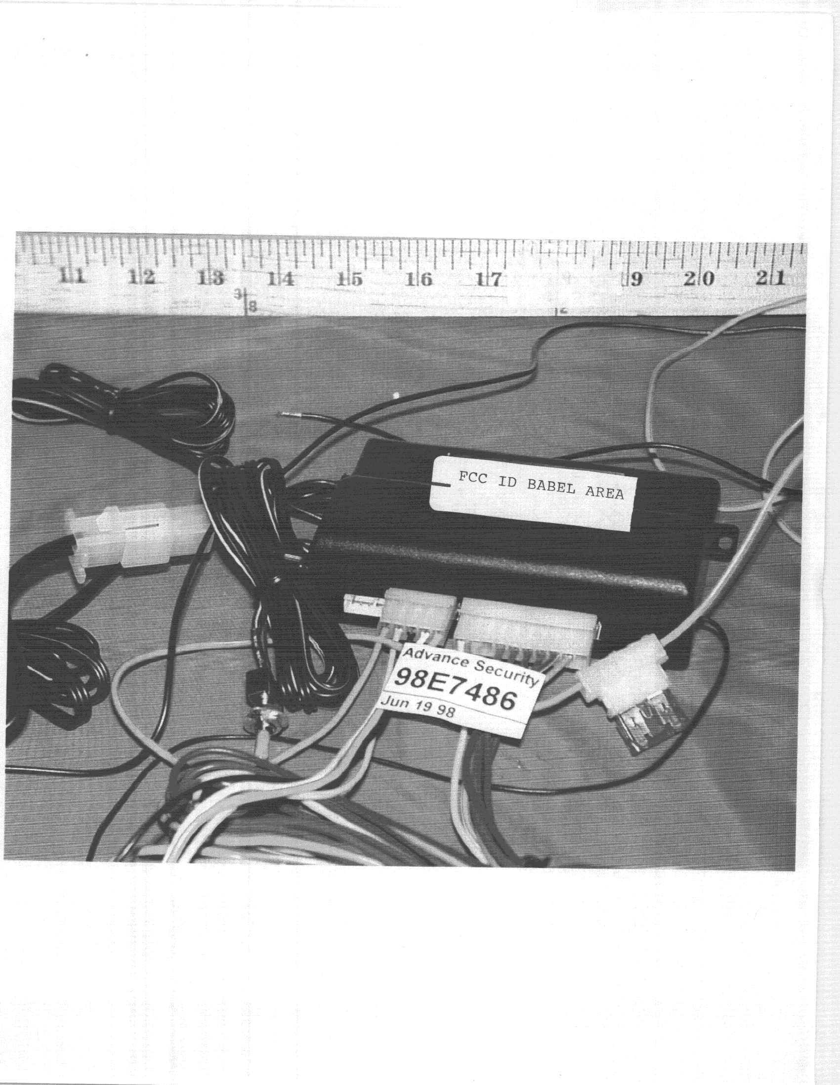 Automotive Security System Receiver - FCC ID H5OR23 - Advance Security Inc