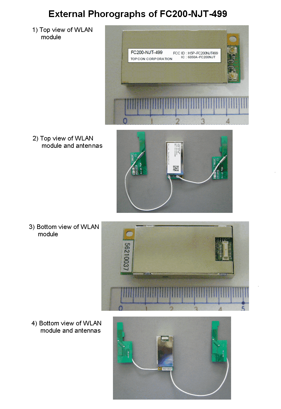 WLAN Unit - FCC ID H5P-FC200NJT499 - Topcon Corporation