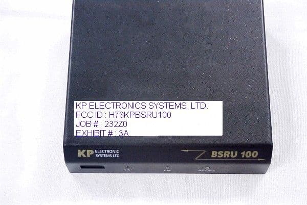 Non-Broadcast Station TX - FCC ID H78KPBSRU100 - KP Electronic Systems Ltd