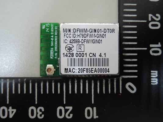 Wi-Fi module - FCC ID H79DFWM-GIN01 - Delta Electronics Incorporated