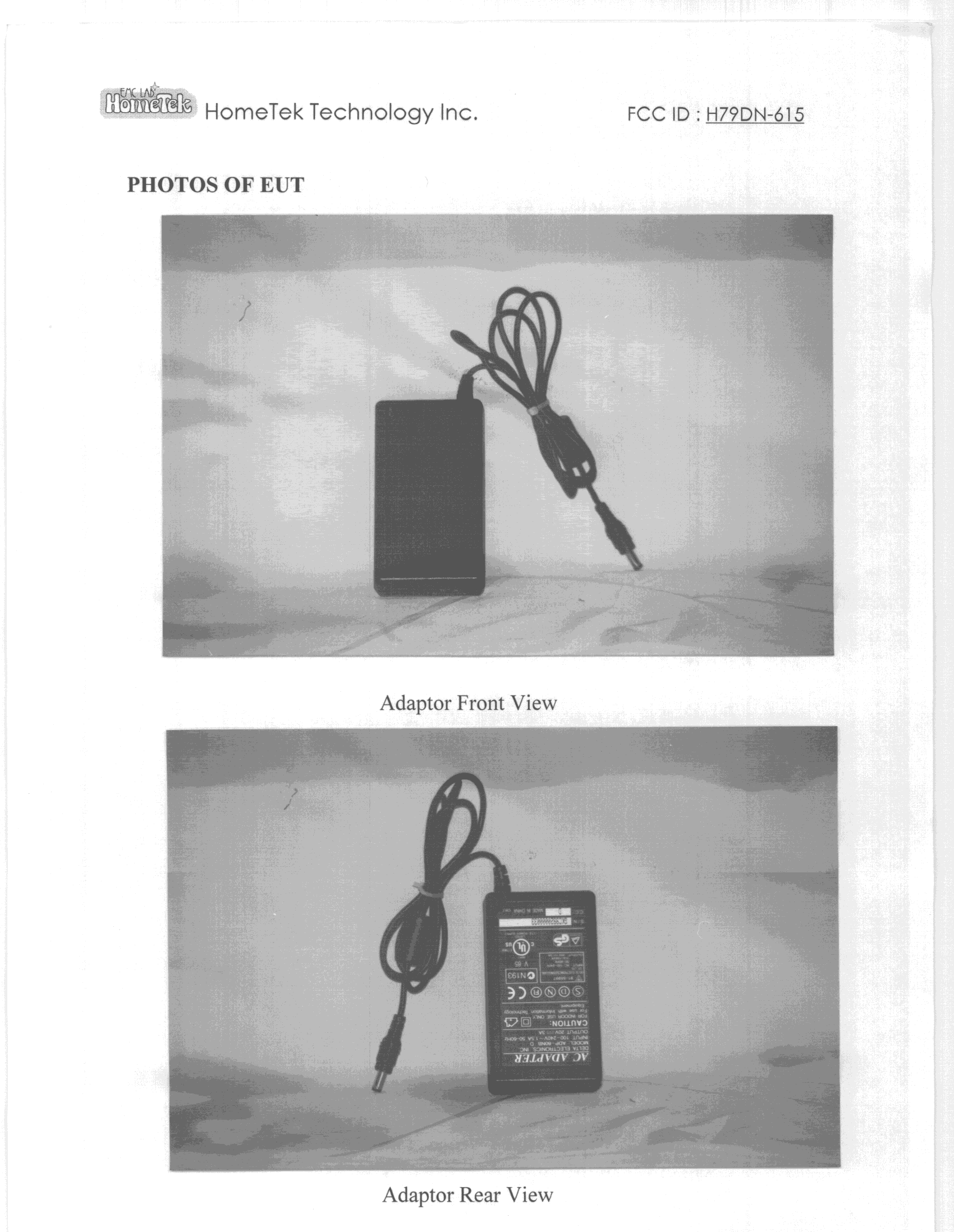 JBC - Part 15 Class B Computing Device/Personal Computer - FCC ID H79DN-615 - Delta Electronics Incorporated