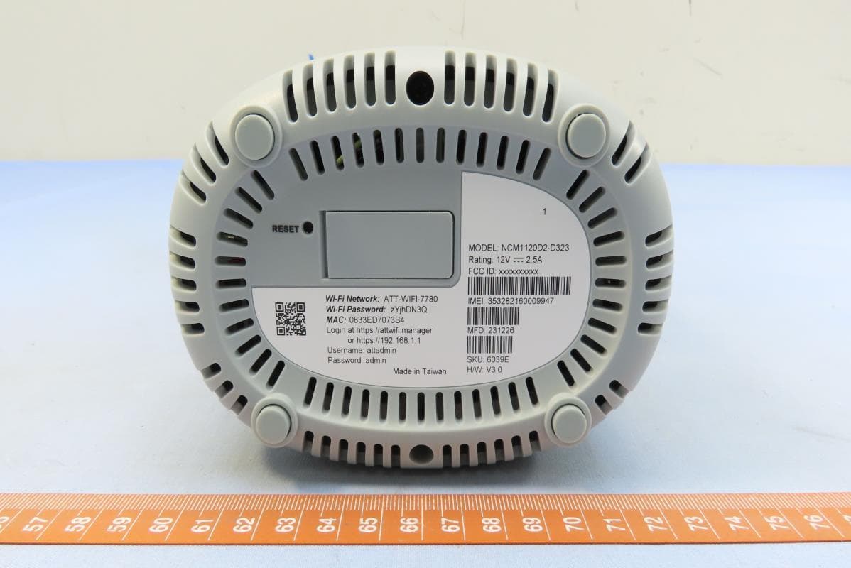 AT&T Internet AirTM for Business 5G Gateway - FCC ID H8NNCM1120 - Askey Computer Corp
