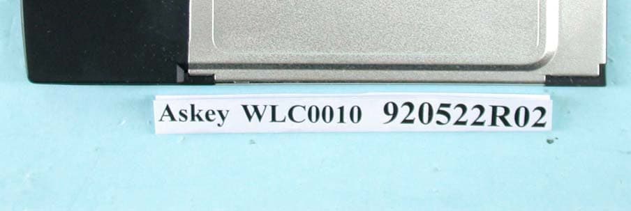 PCMCIA Card - FCC ID H8NWLC0010 - Askey Computer Corp (2)