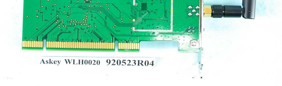 Wireless PCI card - FCC ID H8NWLH0020 - Askey Computer Corp (2)