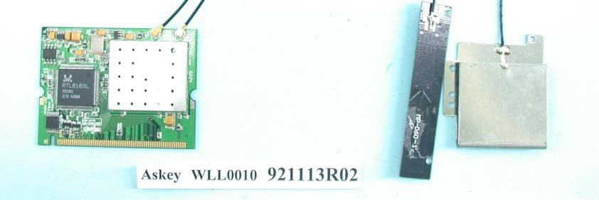 Wireless Lan Mini-Pci card - FCC ID H8NWLL0010 - Askey Computer Corp