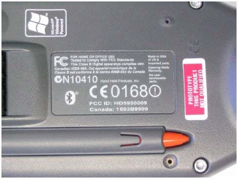 Hand held computer with 1900 GSM radio - FCC ID HD5950005 - Honeywell International Inc