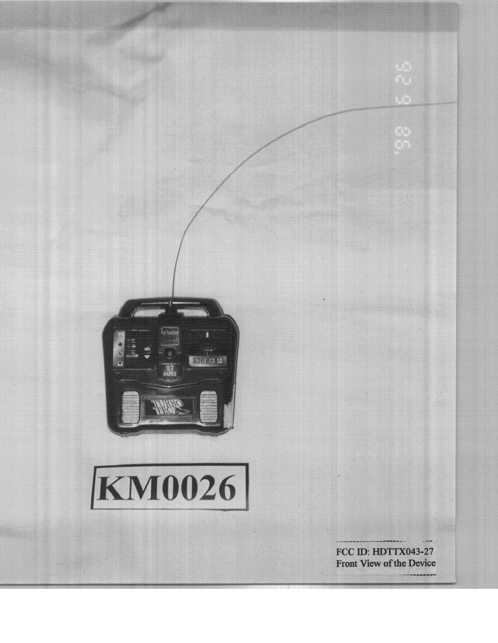 Toy Car Transmitter - FCC ID HDTTX043-27 - Kin Yat Industrial Co Ltd (2)