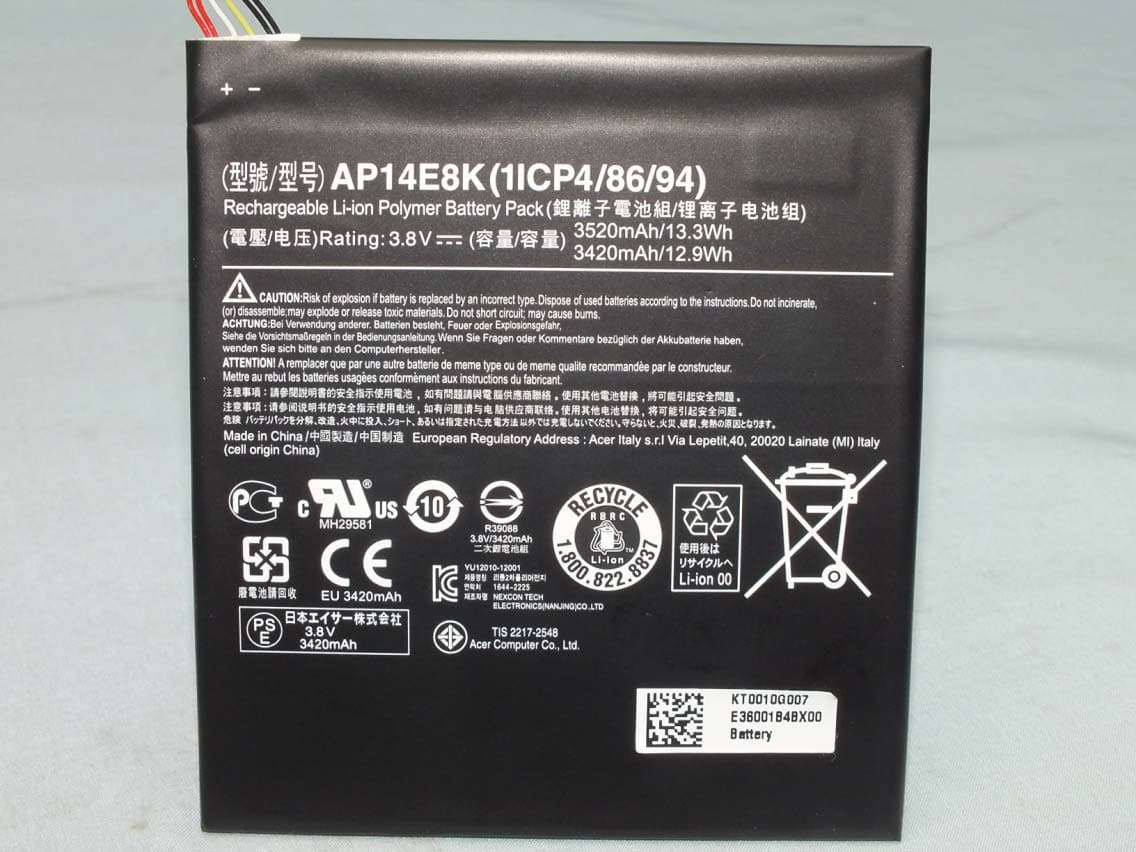 Tablet PC - FCC ID HLZA1408 - Acer Incorporated (1)