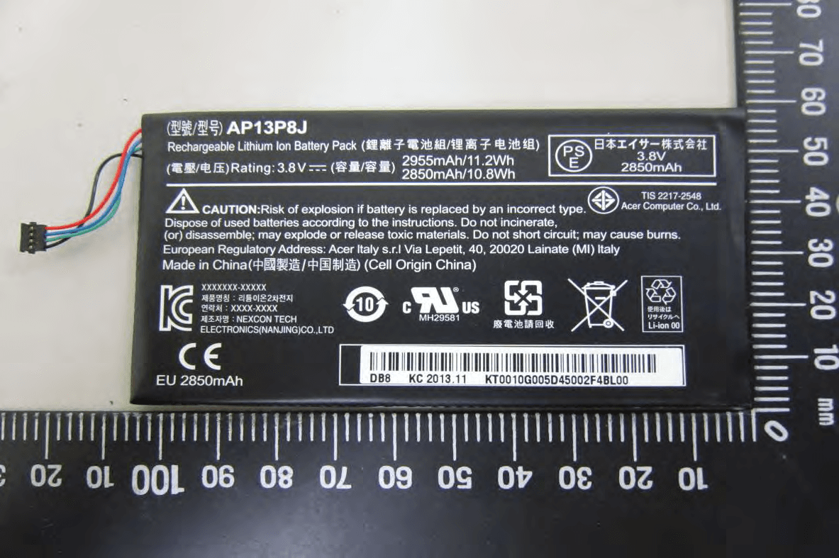 Tablet Computer - FCC ID HLZB1720 - Acer Incorporated (2)