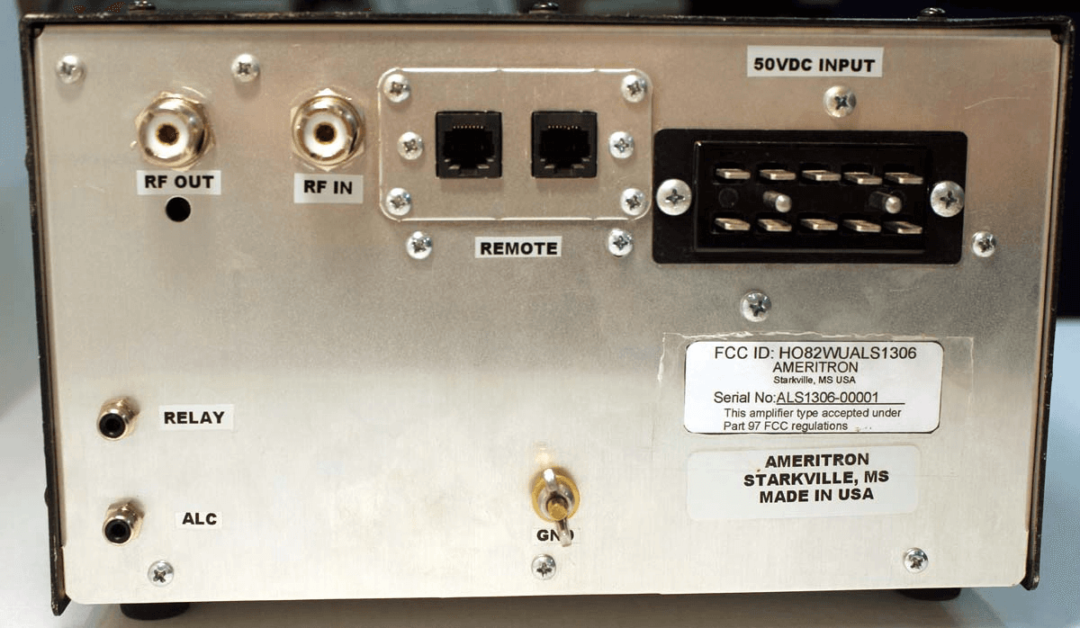 ALS1306 amateur radio linear amplifier - FCC ID HO82WUALS1306 - Ameritron (4)