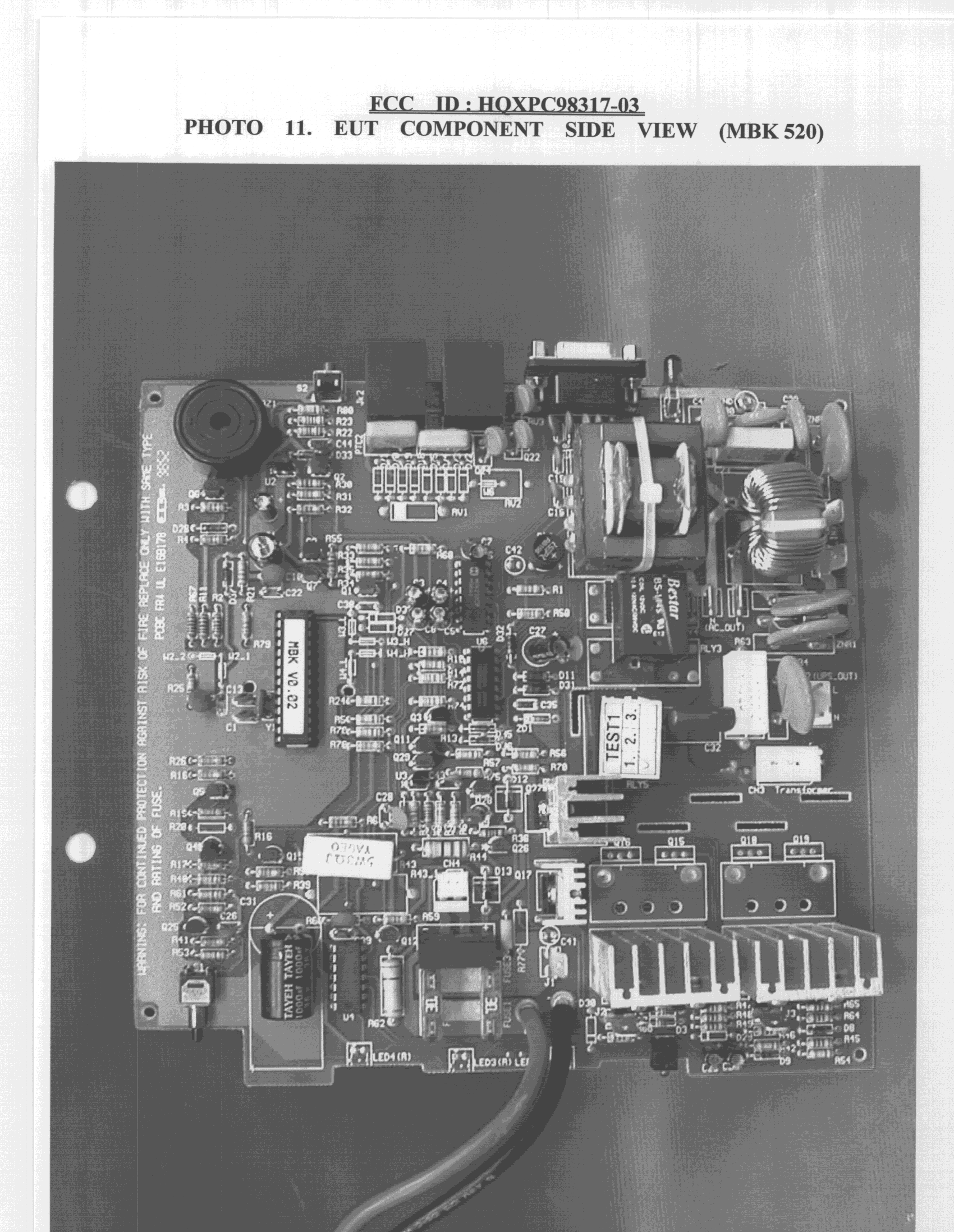 Uninterruptible Power Supply - FCC ID HQXPC98317-03 - Sysgration Ltd. (3)