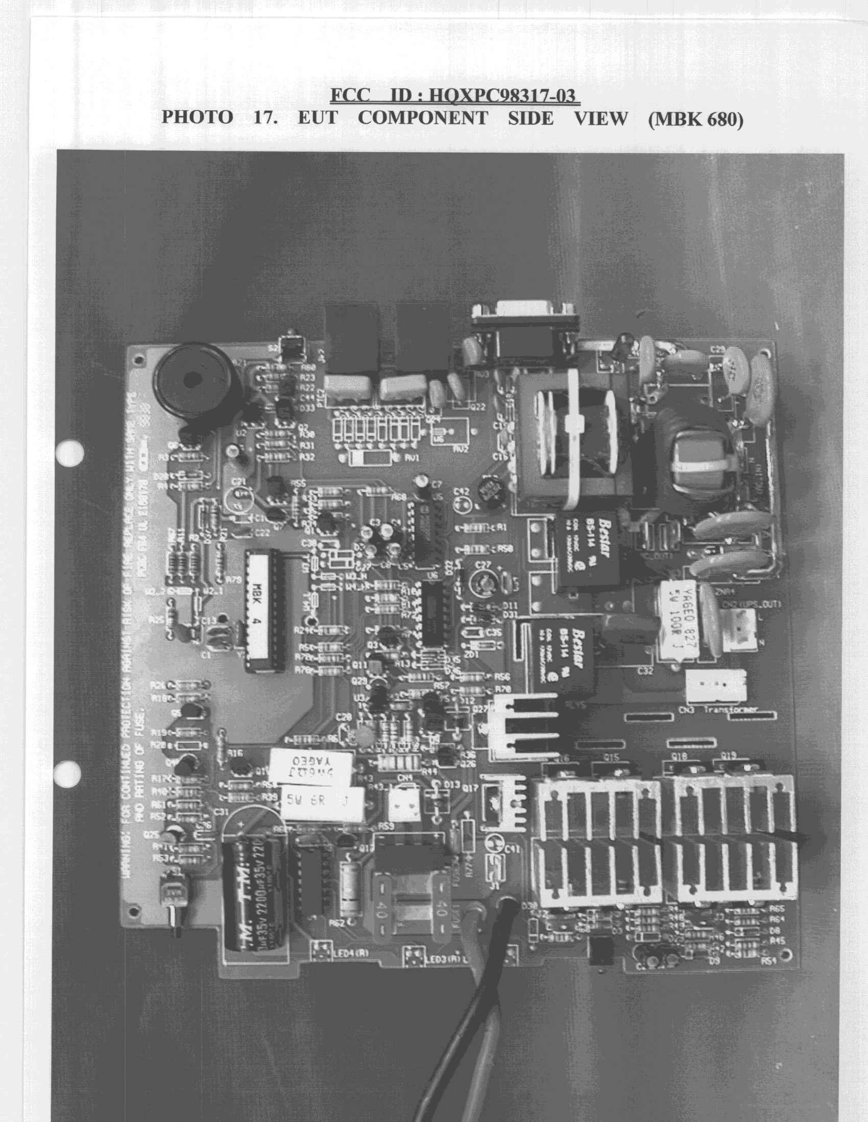 Uninterruptible Power Supply - FCC ID HQXPC98317-03 - Sysgration Ltd. (4)