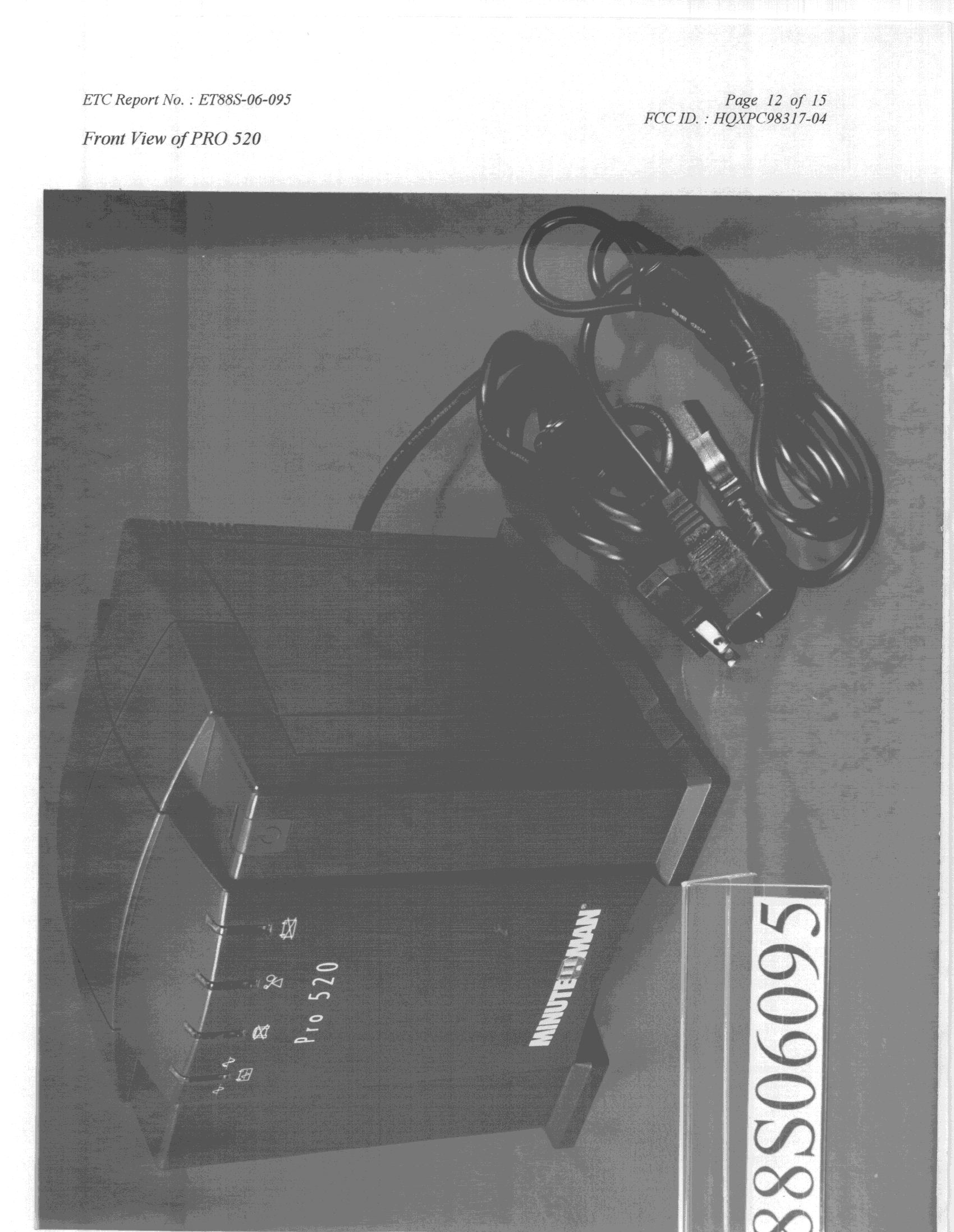 Uninterruptable Power Supply - FCC ID HQXPC98317-04 - Sysgration Ltd. (4)