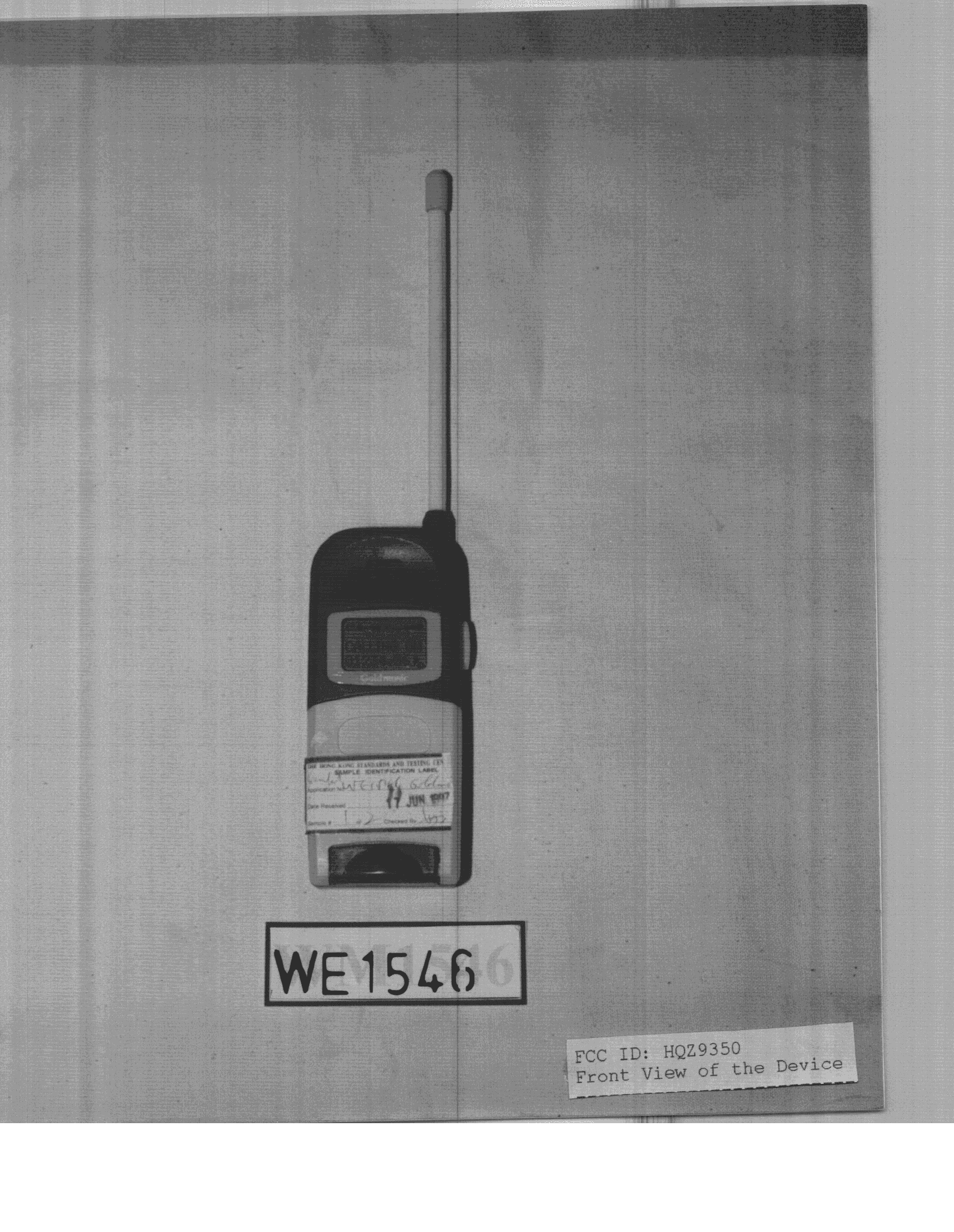 Walkie Talkie - FCC ID HQZ9350 - Goldmen Electronic Co Ltd
