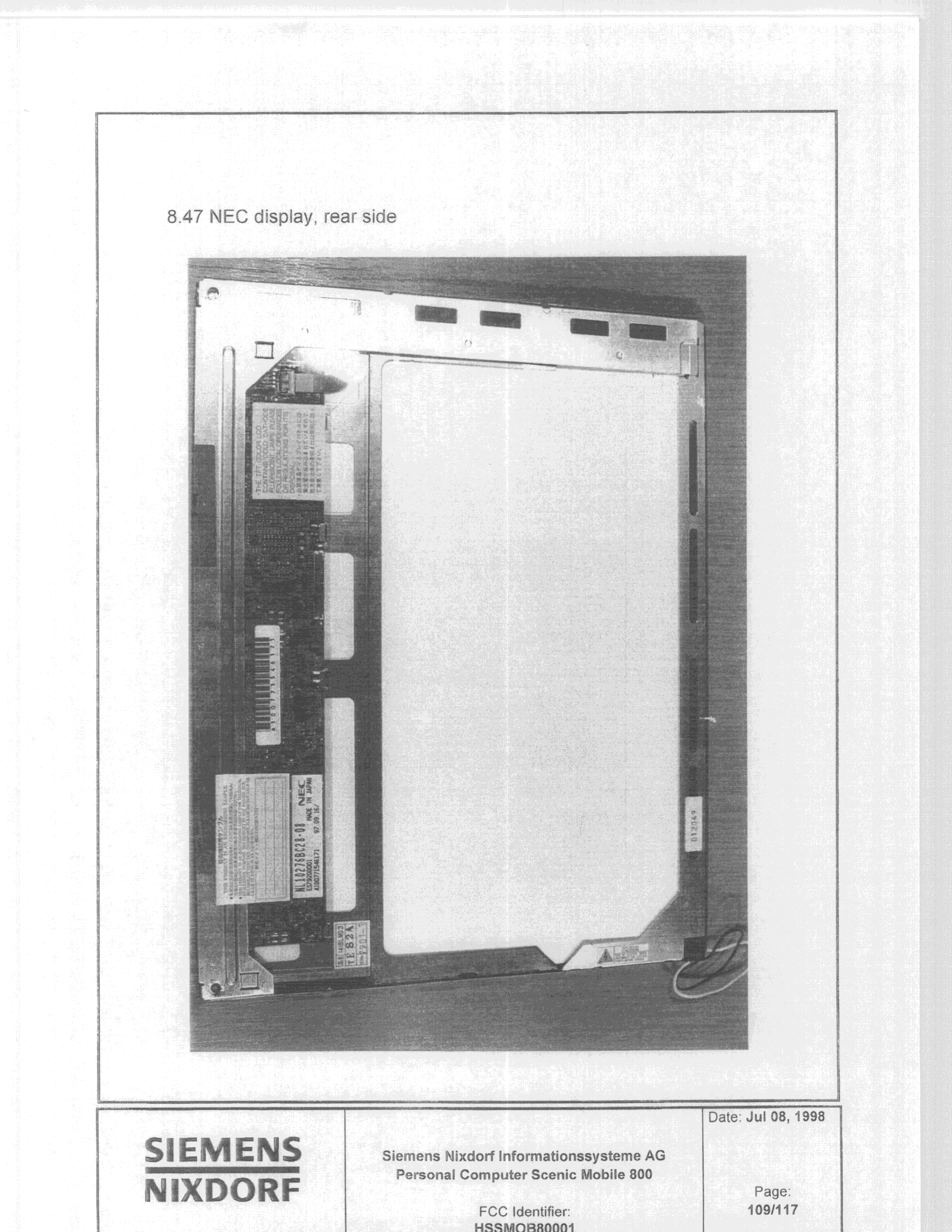 JBC - Part 15 Class B Computing Device/Personal Computer - FCC ID HSSMOB80001 - Fujitsu Technology Solutions GmbH