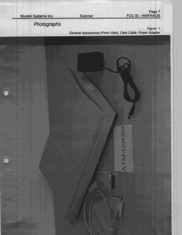 Scanner - FCC ID HWFA4CIS - Mustek Systems Inc (2)