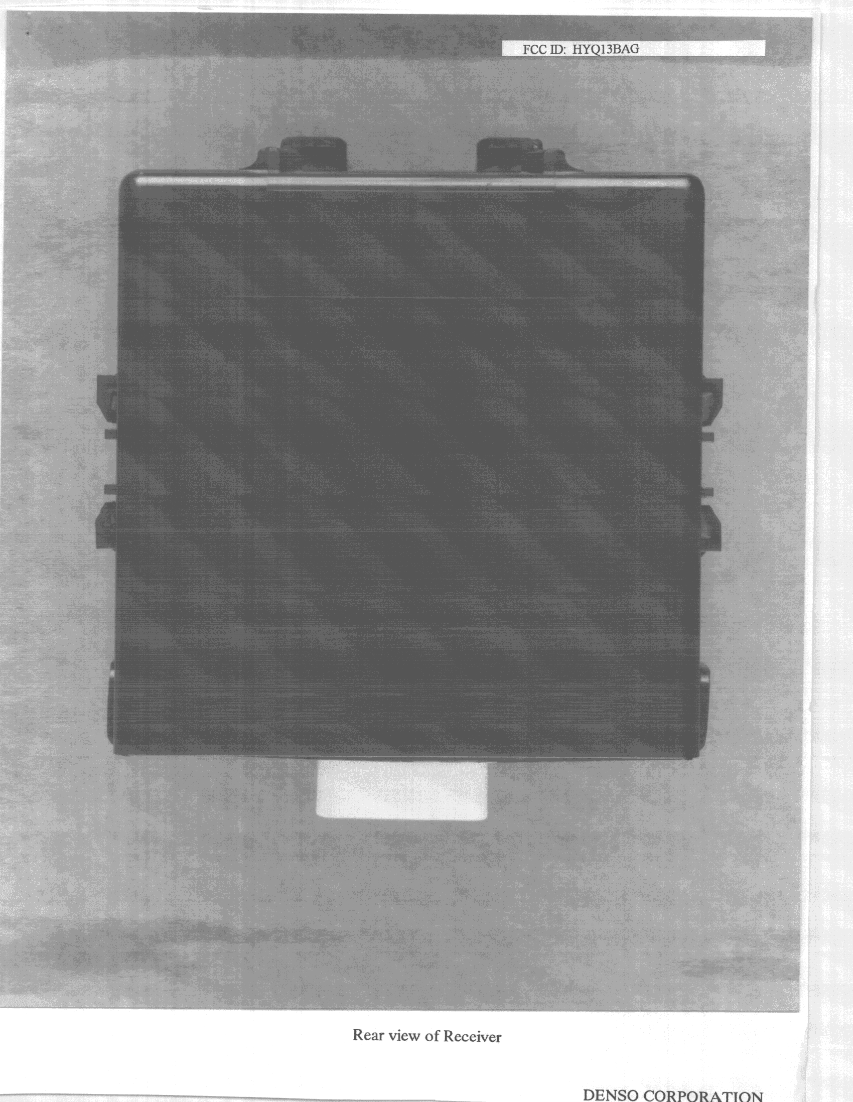 CYY - Communications Receiver used w/Pt 15 Transmitter - FCC ID HYQ13BAG - Denso Corporation (1)