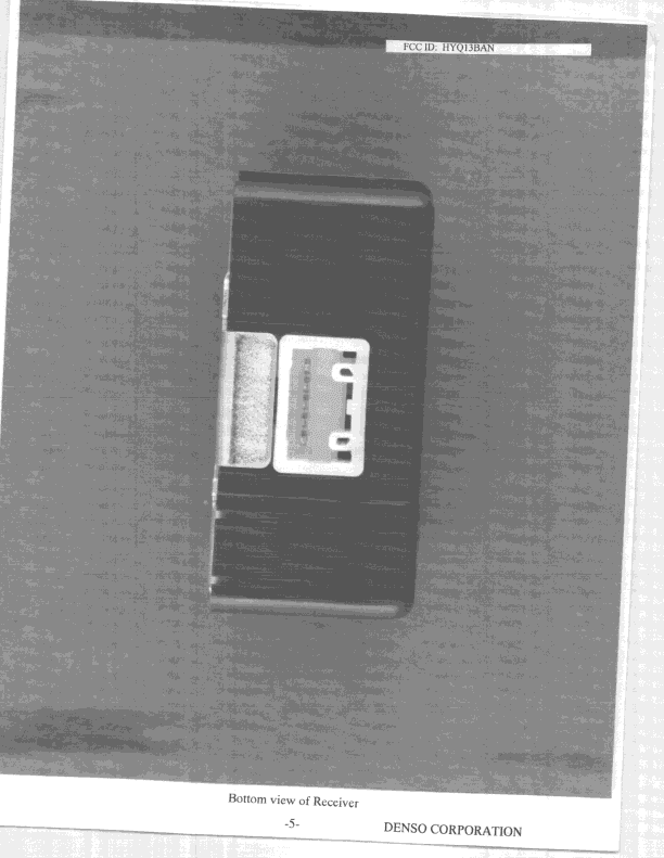Car Alarm Receiver - FCC ID HYQ13BAN - Denso Corporation (1)