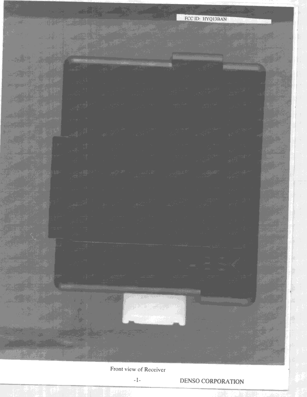 Car Alarm Receiver - FCC ID HYQ13BAN - Denso Corporation (5)