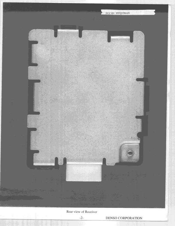 Car Alarm Receiver - FCC ID HYQ13BAN - Denso Corporation (3)