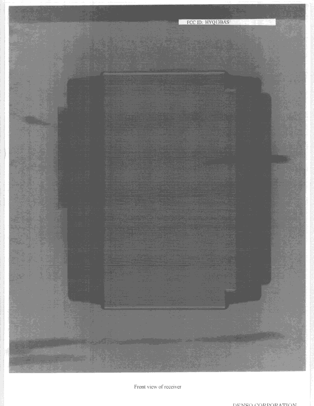 Car Alarm Receiver - FCC ID HYQ13BAS - Denso Corporation (1)