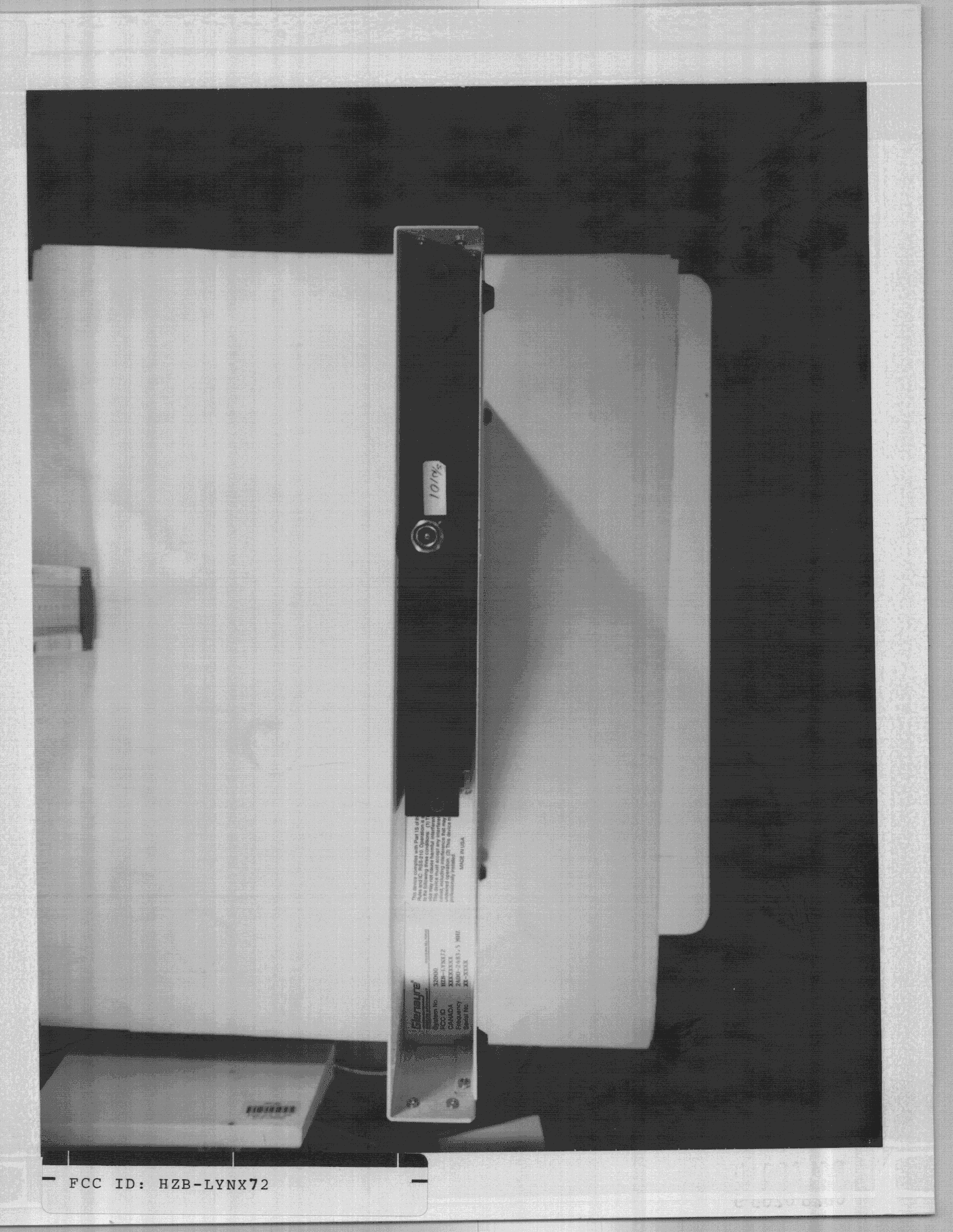 Point-to-Point Data Transmitter - FCC ID HZB-LYNX72 - Proxim Wireless Corporation