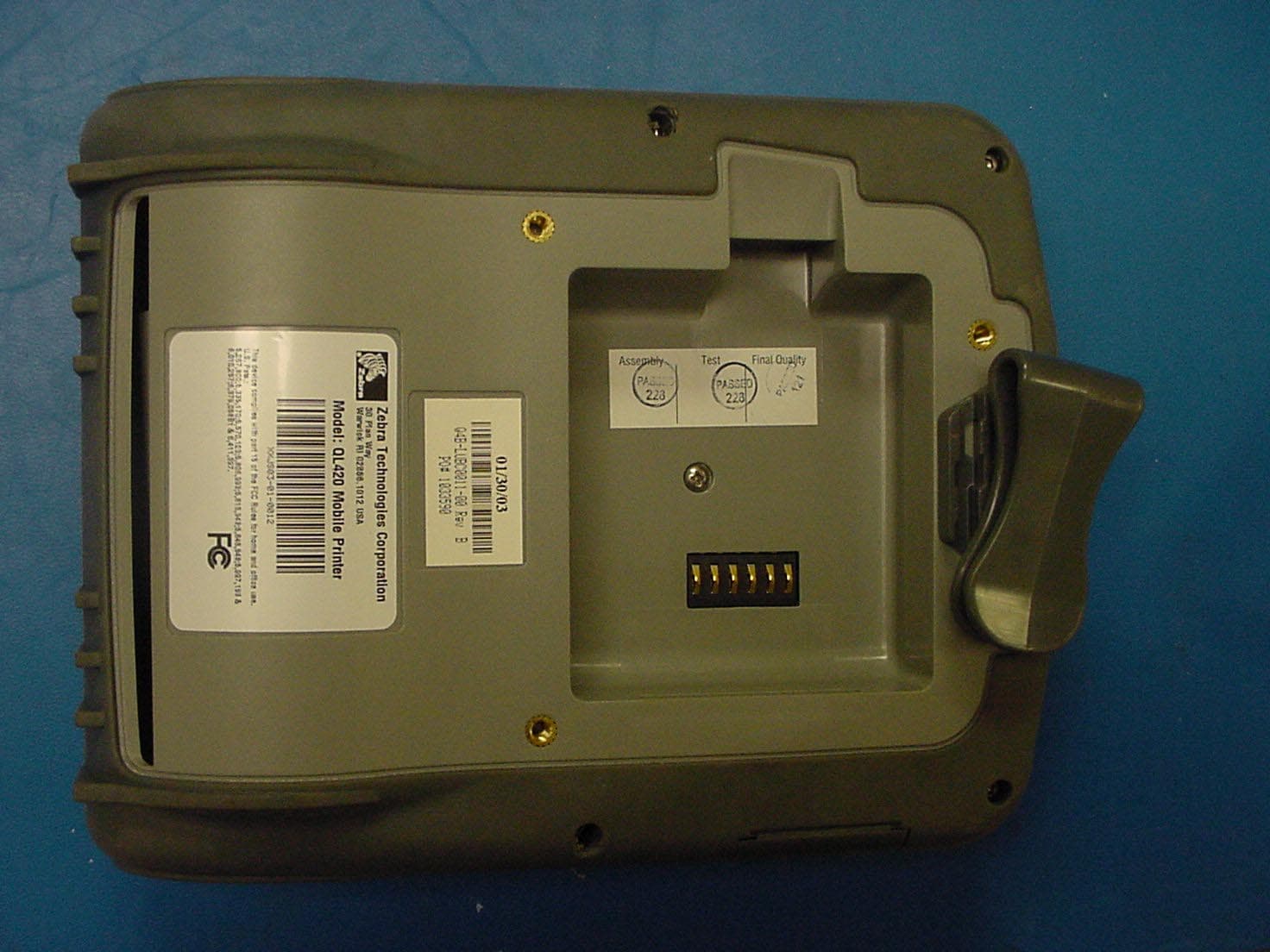 Portable Printer - FCC ID I28-QL420352 - Zebra Technologies Corporation (2)