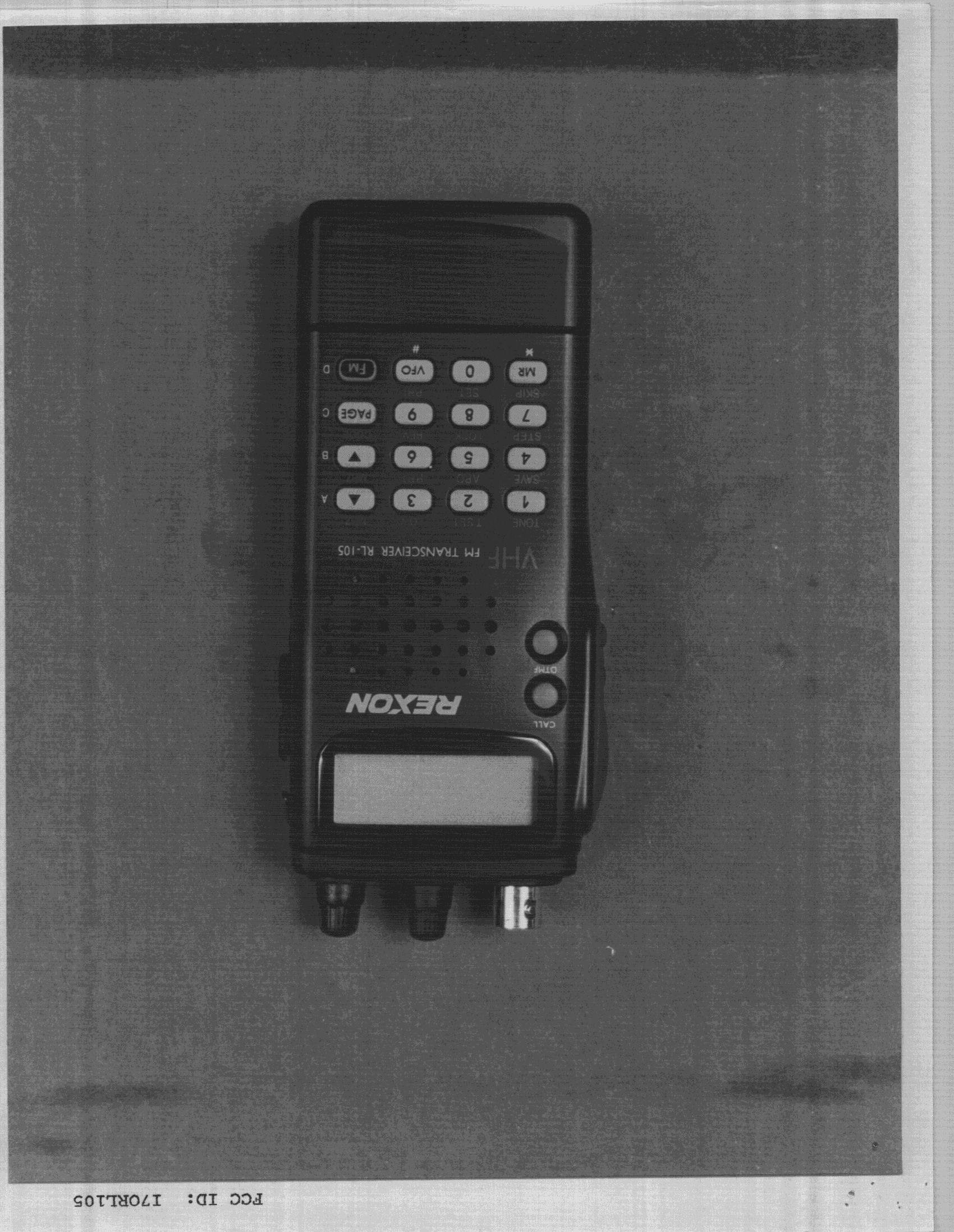 CXX - Communications Rcvr for use w/ licensed Tx and CBs - FCC ID I7ORL105 - Rexon Technology Co., Ltd (2)
