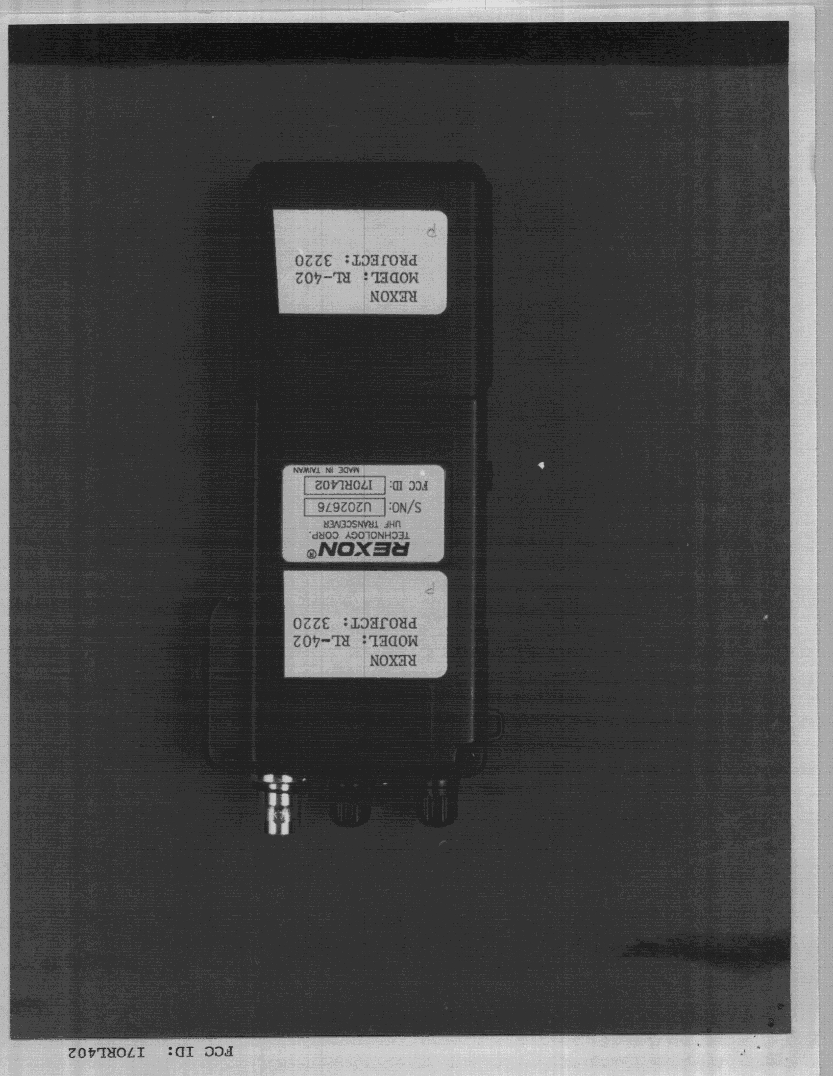 CXX - Communications Rcvr for use w/ licensed Tx and CBs - FCC ID I7ORL402 - Rexon Technology Co., Ltd (5)