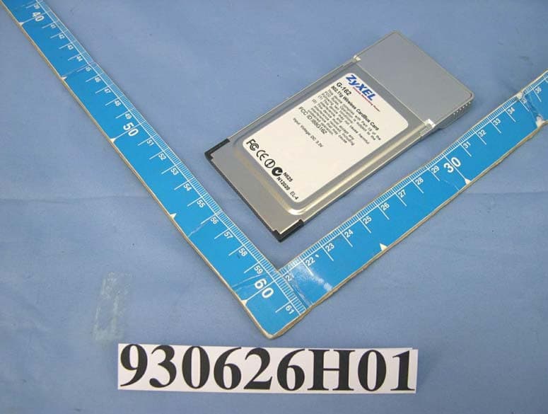 802.11g Wireless CardBus Card - FCC ID I88G162 - ZyXEL Communications Corporation (1)
