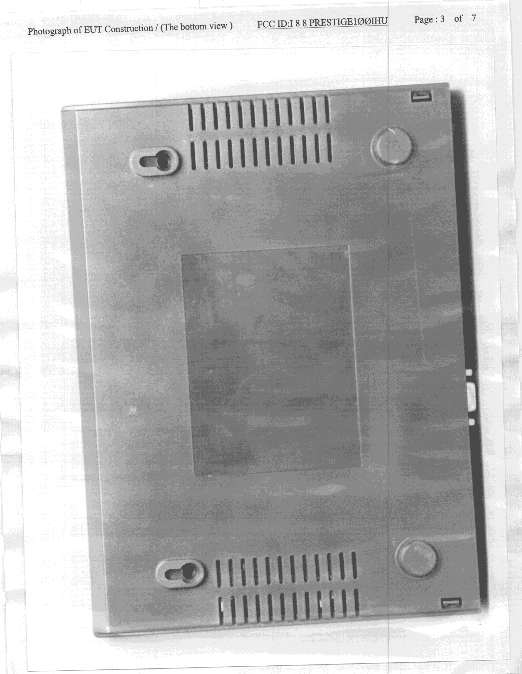 JBP - Part 15 Class B Computing Device Peripheral - FCC ID I88PRESTIGE100IHU - ZyXEL Communications Corporation (4)