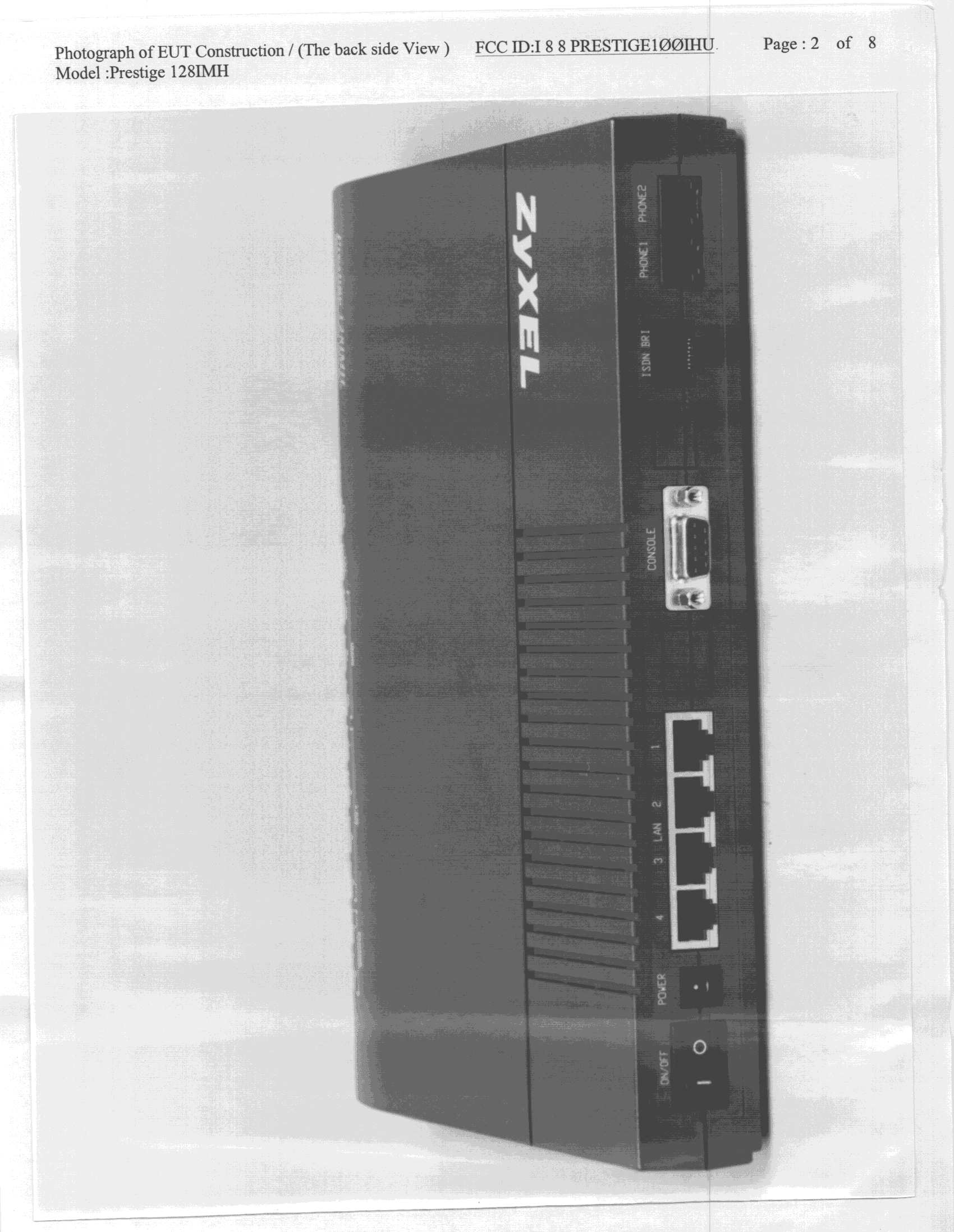 JBP - Part 15 Class B Computing Device Peripheral - FCC ID I88PRESTIGE100IHU - ZyXEL Communications Corporation (5)
