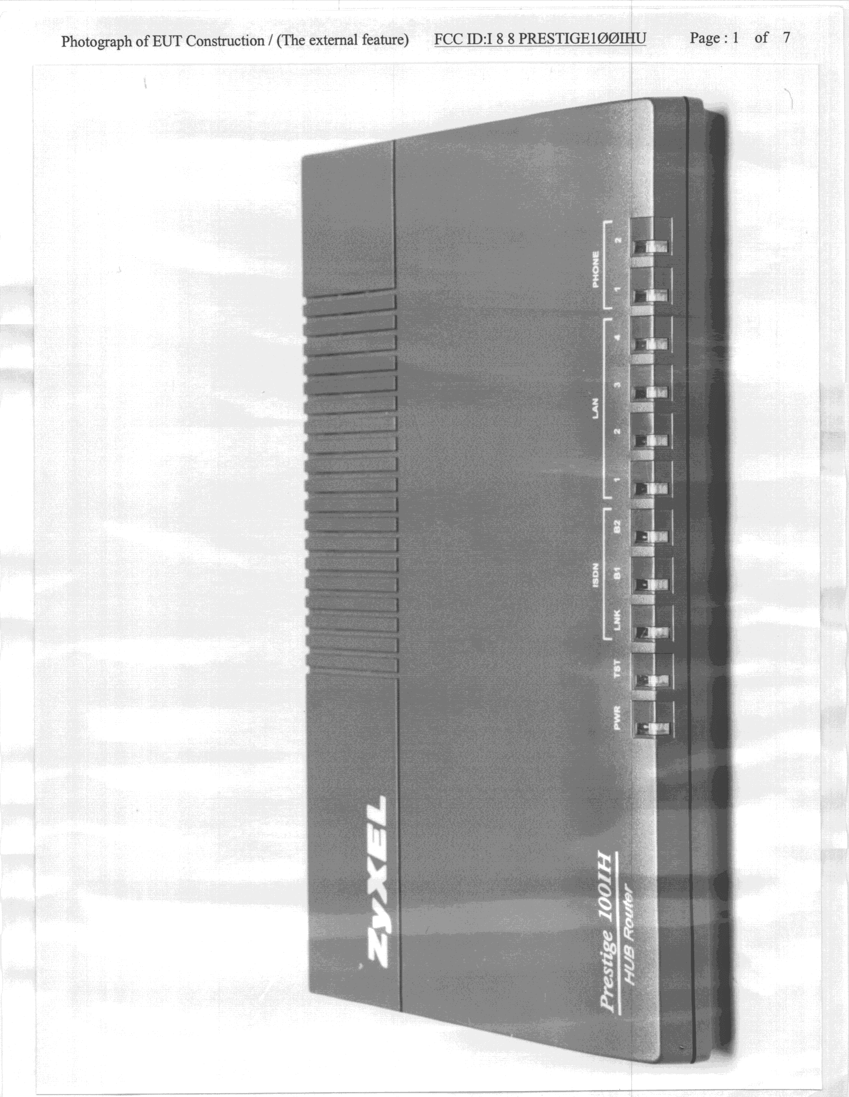 JBP - Part 15 Class B Computing Device Peripheral - FCC ID I88PRESTIGE100IHU - ZyXEL Communications Corporation (2)