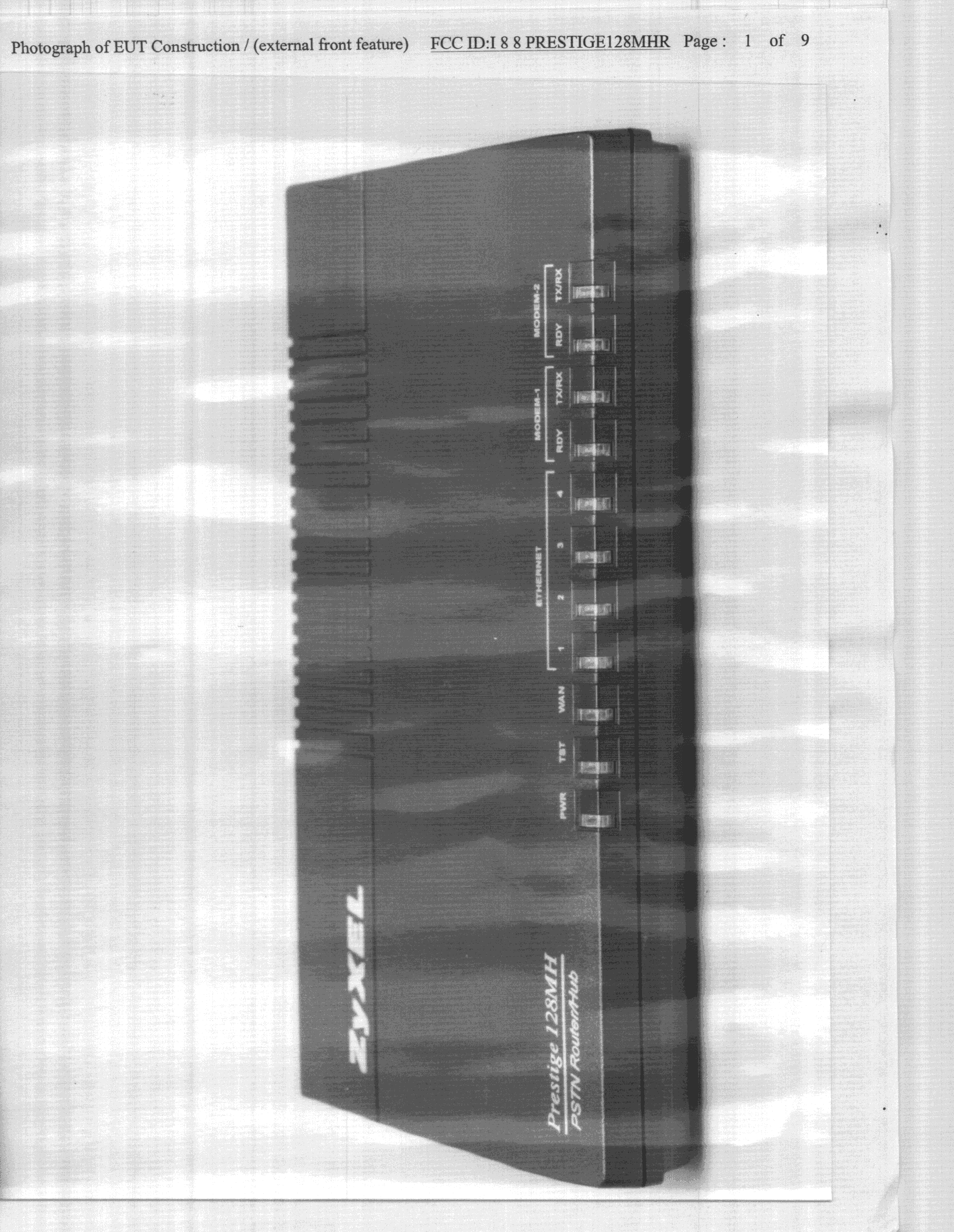 JBP - Part 15 Class B Computing Device Peripheral - FCC ID I88PRESTIGE128MHR - ZyXEL Communications Corporation (4)