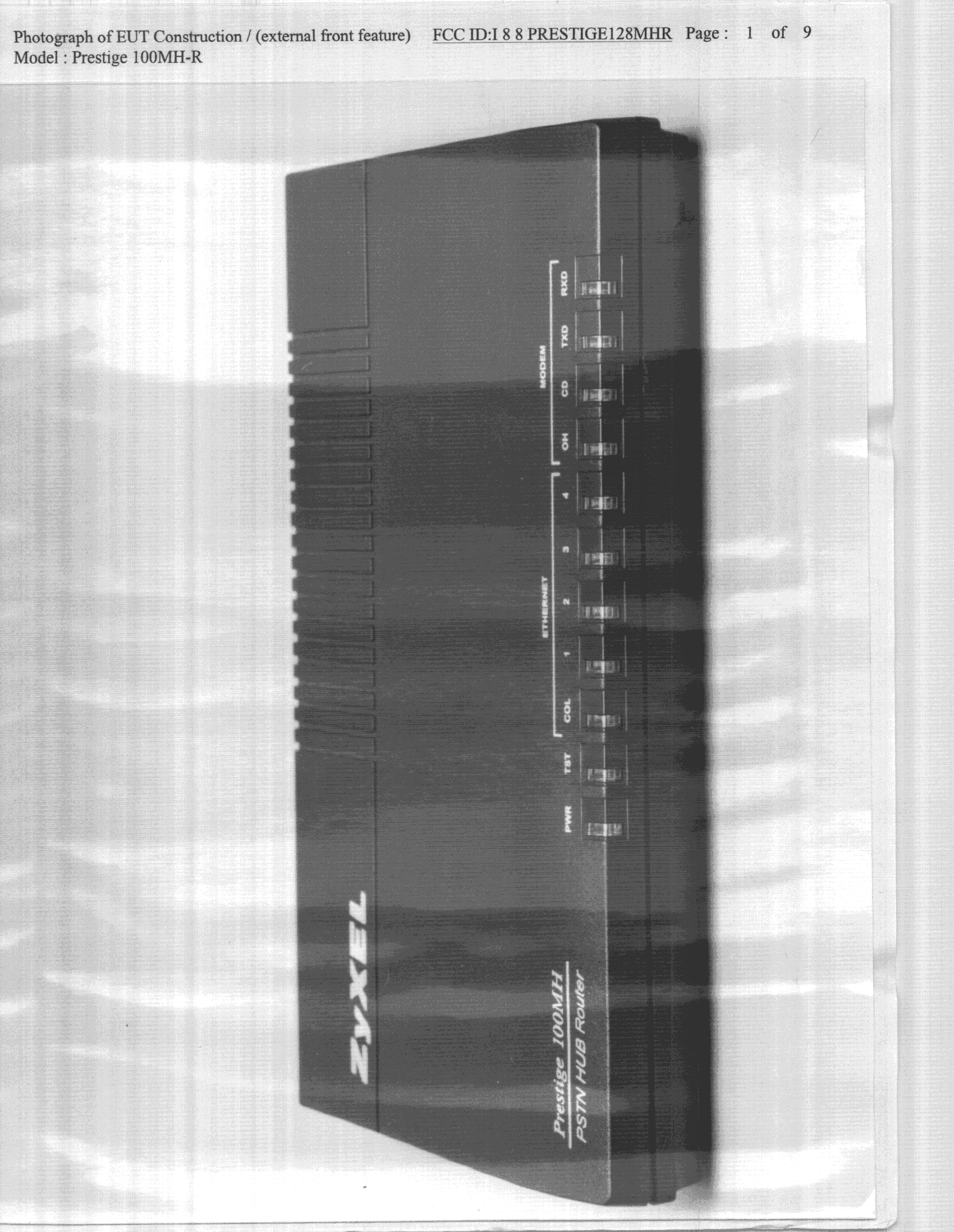 JBP - Part 15 Class B Computing Device Peripheral - FCC ID I88PRESTIGE128MHR - ZyXEL Communications Corporation (5)