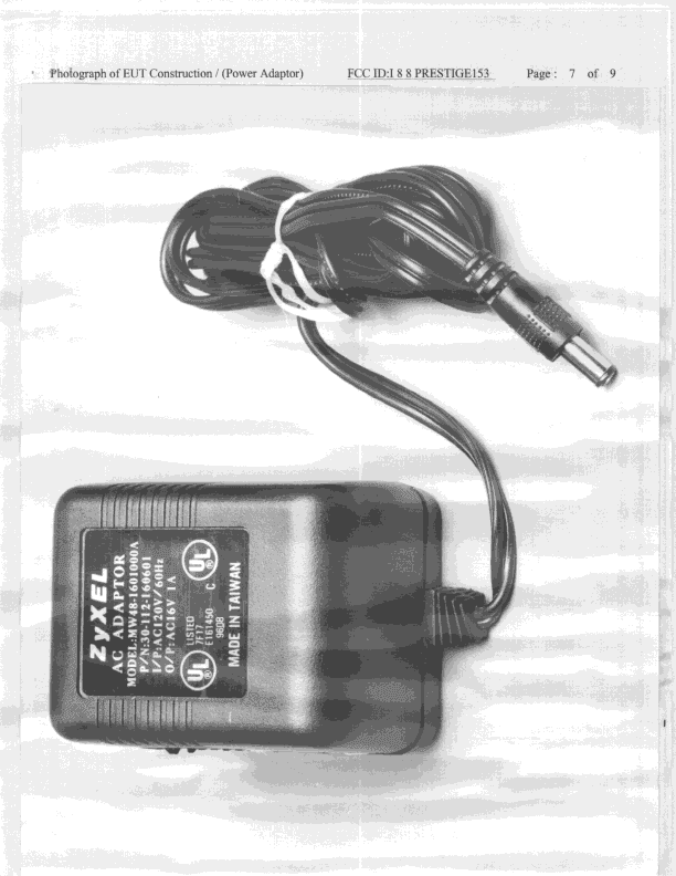 JBP - Part 15 Class B Computing Device Peripheral - FCC ID I88PRESTIGE153 - ZyXEL Communications Corporation (2)