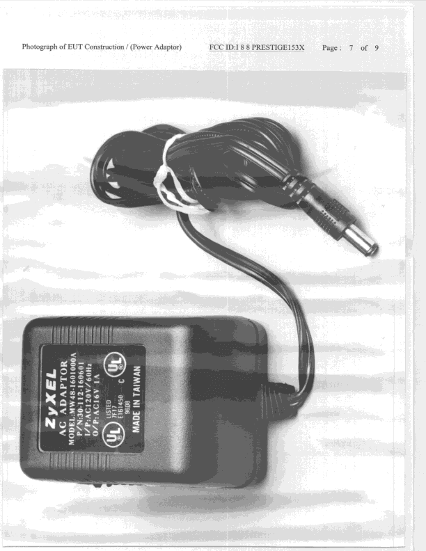JBP - Part 15 Class B Computing Device Peripheral - FCC ID I88PRESTIGE153X - ZyXEL Communications Corporation (2)