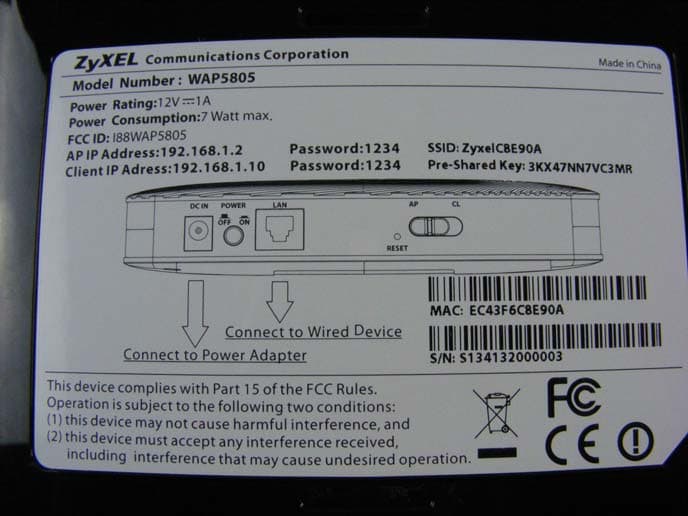 5-GHz Wireless N600 HD Media Streaming Box - FCC ID I88WAP5805 - ZyXEL Communications Corporation (2)