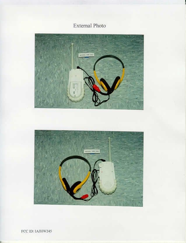 Walkie Talkie - FCC ID IAJHW245 - Kiddesigns Inc