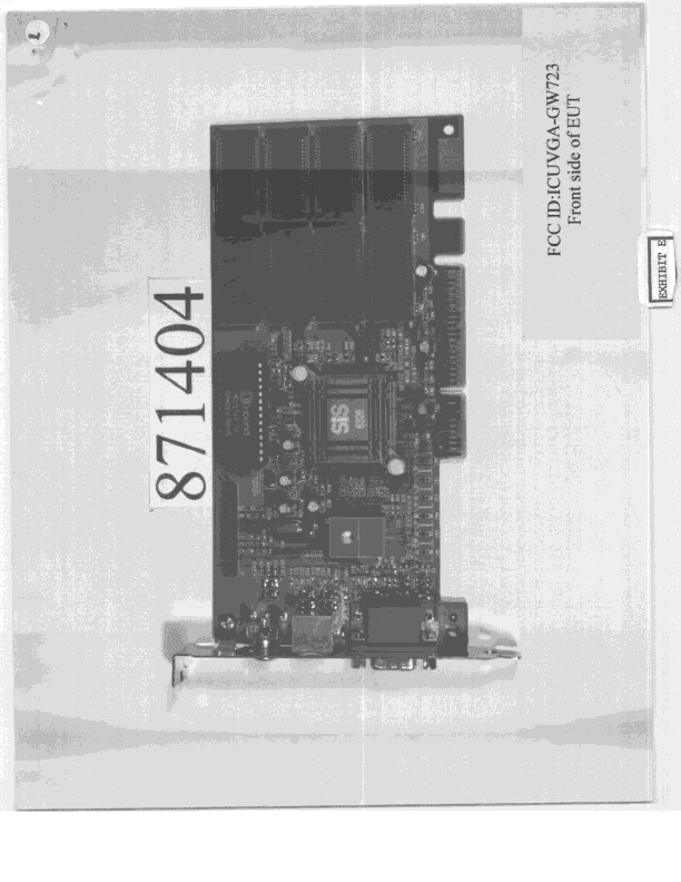 JBP - Part 15 Class B Computing Device Peripheral - FCC ID ICUVGA-GW723 - Gainward Co Ltd