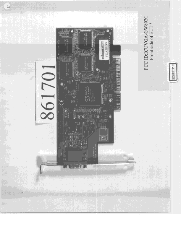 JBP - Part 15 Class B Computing Device Peripheral - FCC ID ICUVGA-GW802C - Gainward Co Ltd