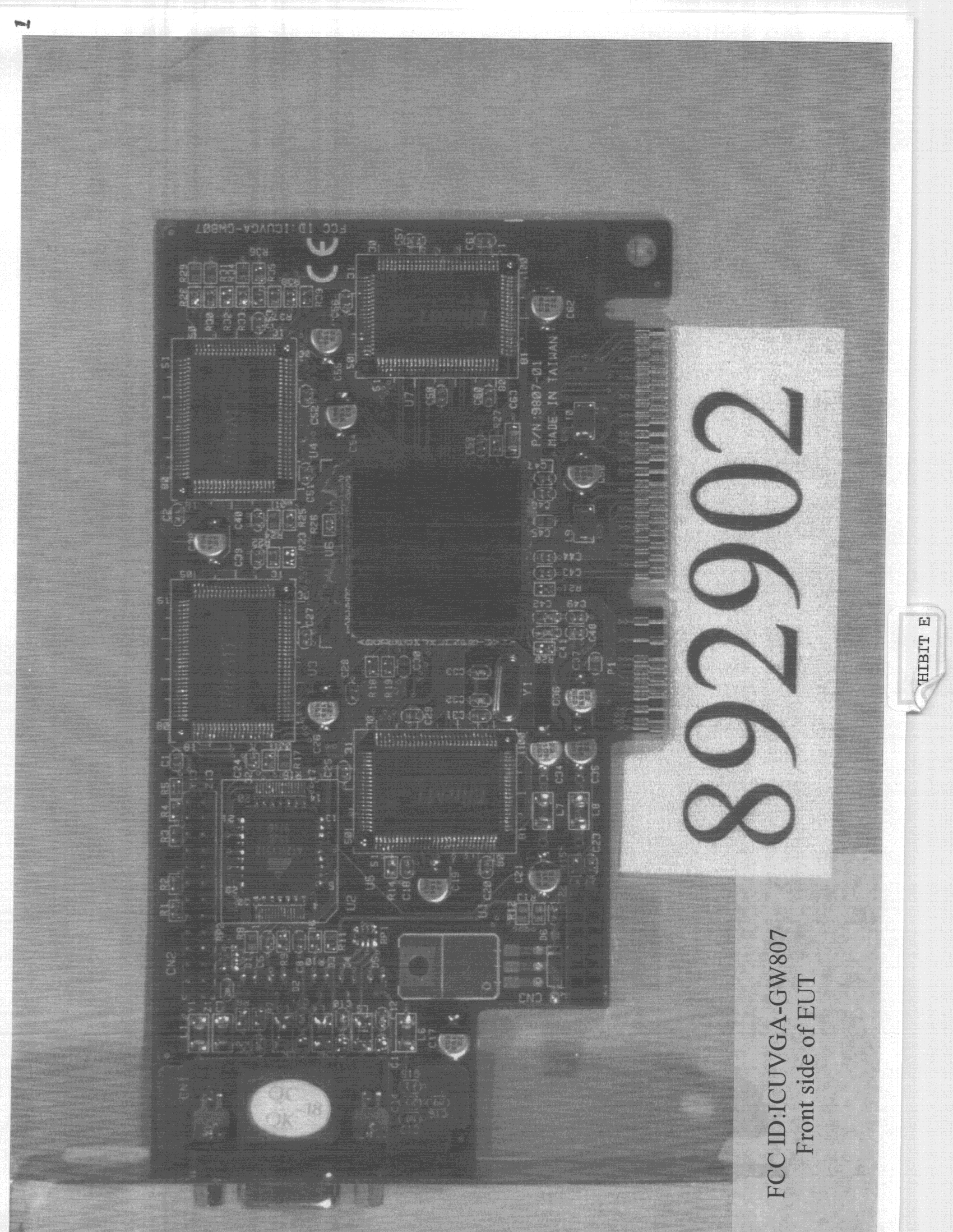 Video Card - FCC ID ICUVGA-GW807 - Gainward Co Ltd