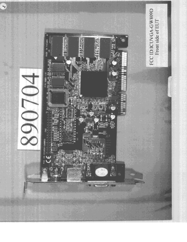 JBP - Part 15 Class B Computing Device Peripheral - FCC ID ICUVGA-GW809D - Gainward Co Ltd