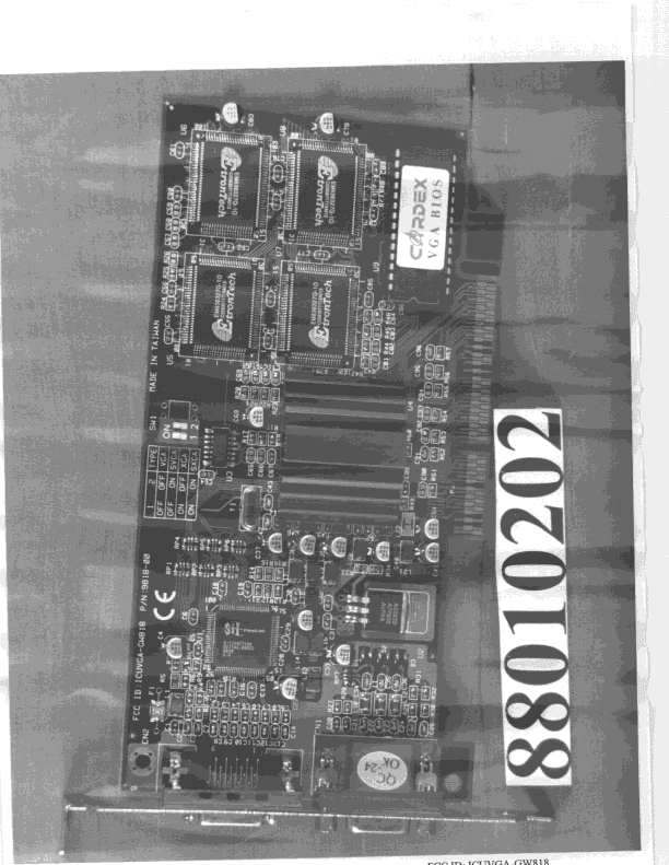 JBP - Part 15 Class B Computing Device Peripheral - FCC ID ICUVGA-GW818 - Gainward Co Ltd