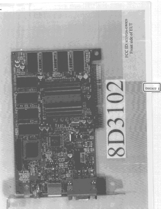JBP - Part 15 Class B Computing Device Peripheral - FCC ID ICUVGA-GW820 - Gainward Co Ltd